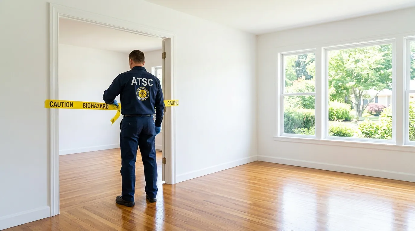 Certified biohazard cleanup crew performing Decomposition Cleanup in Hanahan